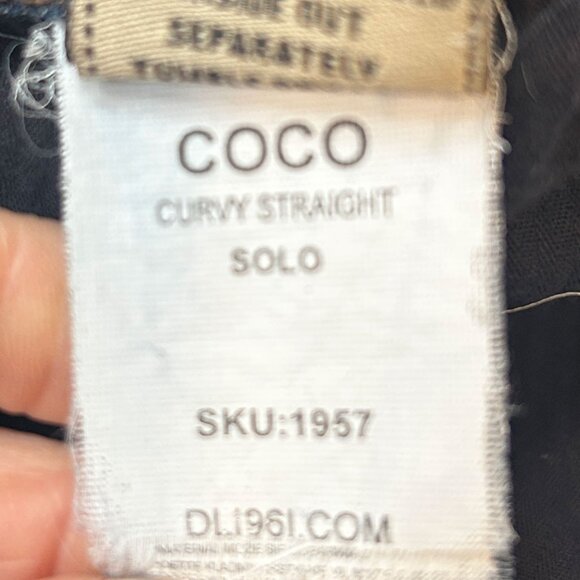 DL1961 Coco Mid-Rise Curvy Straight Leg Jeans in Solo Size 32 - Picture 8 of 11